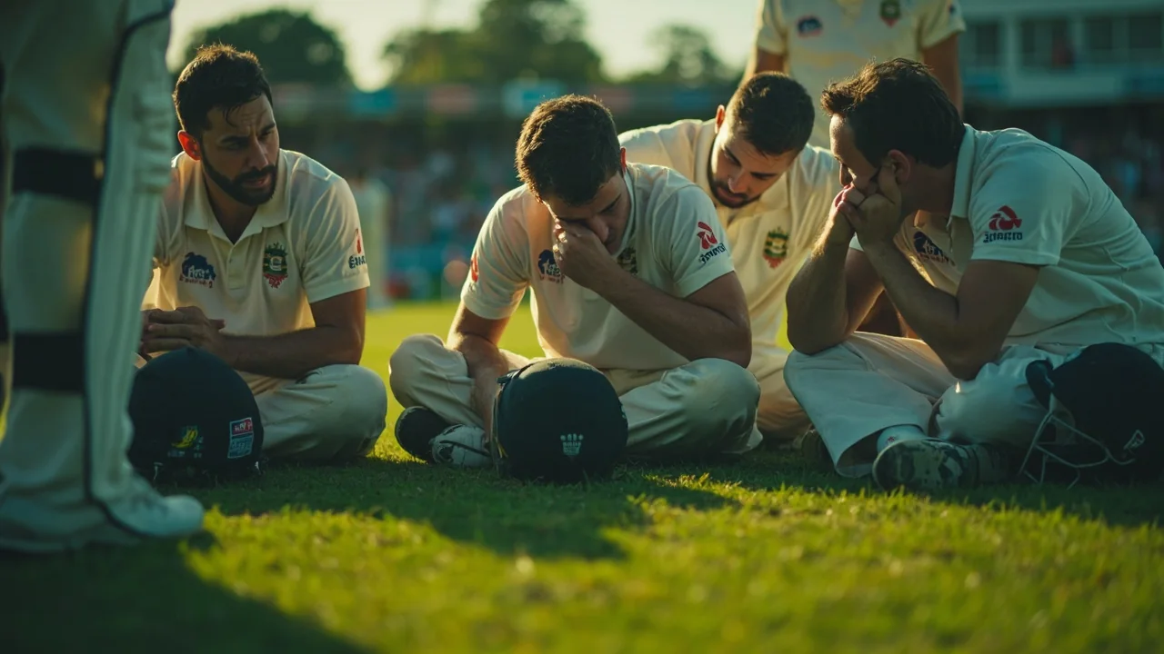 India support staff in discussion near the boundary rope during an ODI